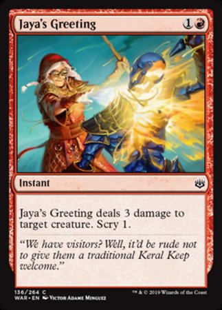 Jaya's Greeting [War of the Spark] | Amazing Games TCG