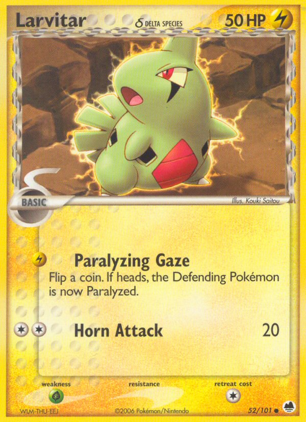 Larvitar (52/101) (Delta Species) [EX: Dragon Frontiers] | Amazing Games TCG