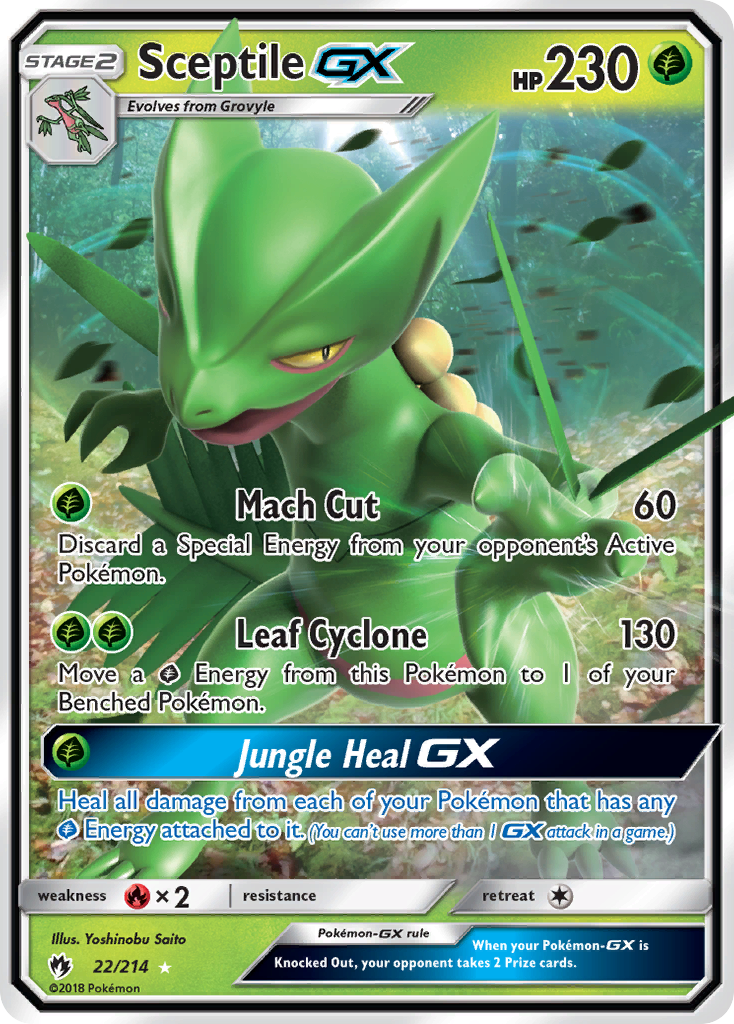 Sceptile GX (22/214) [Sun & Moon: Lost Thunder] | Amazing Games TCG