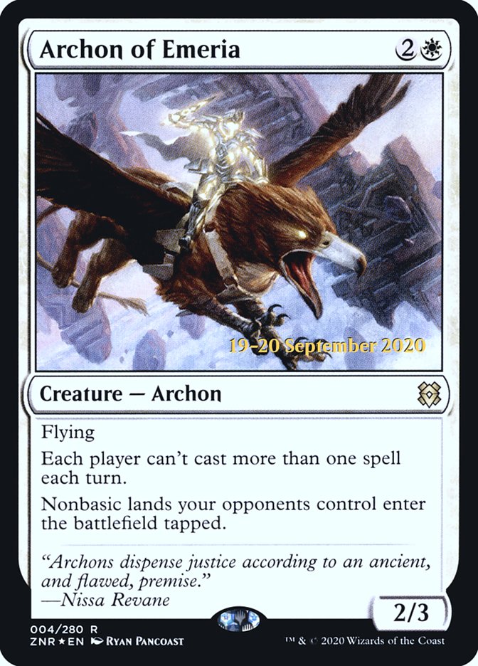 Archon of Emeria  [Zendikar Rising Prerelease Promos] | Amazing Games TCG