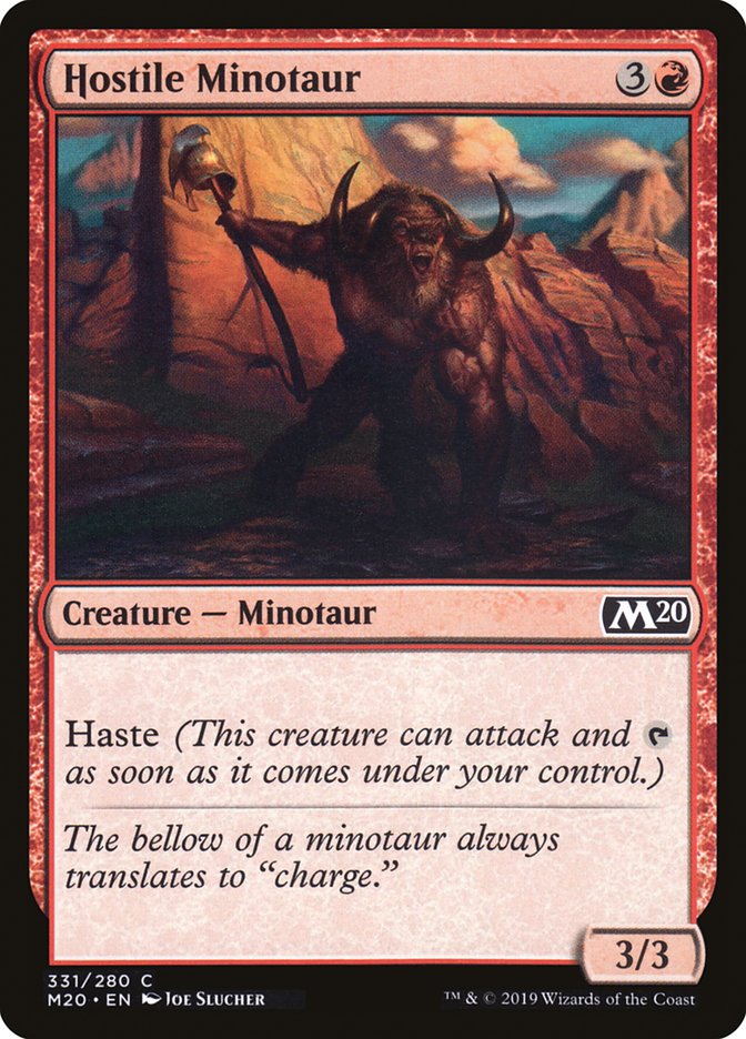 Hostile Minotaur [Core Set 2020] | Amazing Games TCG