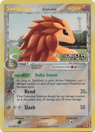 Sandslash (27/113) (Delta Species) (Stamped) [EX: Delta Species] | Amazing Games TCG