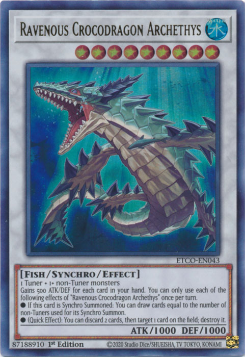 Ravenous Crocodragon Archethys [ETCO-EN043] Ultra Rare | Amazing Games TCG