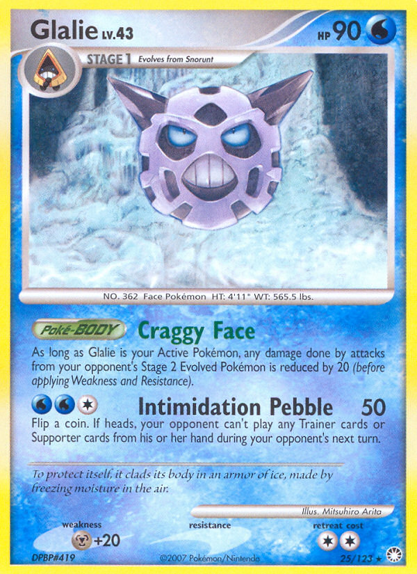 Glalie (25/123) [Diamond & Pearl: Mysterious Treasures] | Amazing Games TCG