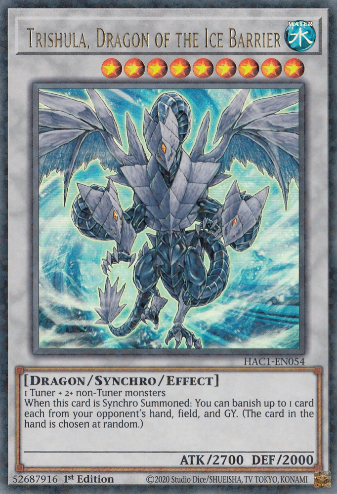 Trishula, Dragon of the Ice Barrier (Duel Terminal) [HAC1-EN054] Parallel Rare | Amazing Games TCG