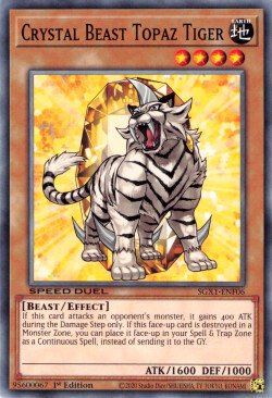 Crystal Beast Topaz Tiger [SGX1-ENF06] Common | Amazing Games TCG