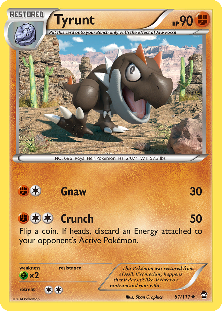 Tyrunt (61/111) [XY: Furious Fists] | Amazing Games TCG