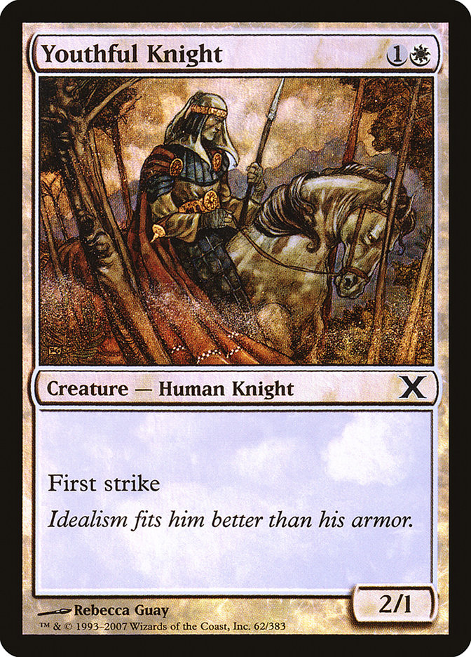 Youthful Knight (Premium Foil) [Tenth Edition] | Amazing Games TCG