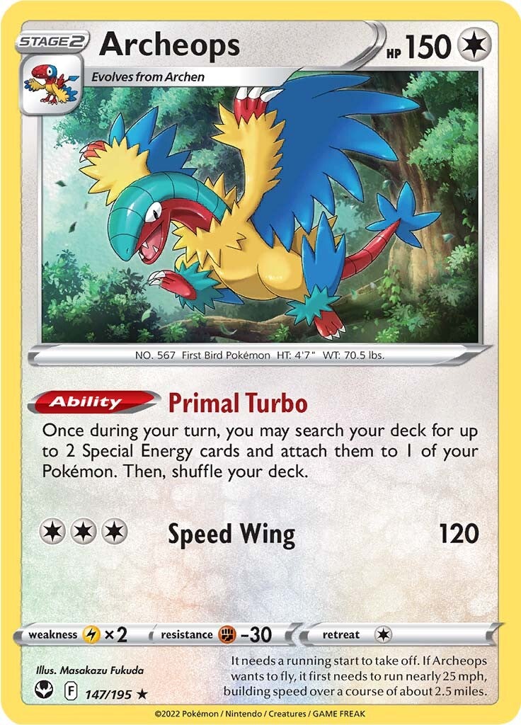 Archeops (147/195) [Sword & Shield: Silver Tempest] | Amazing Games TCG