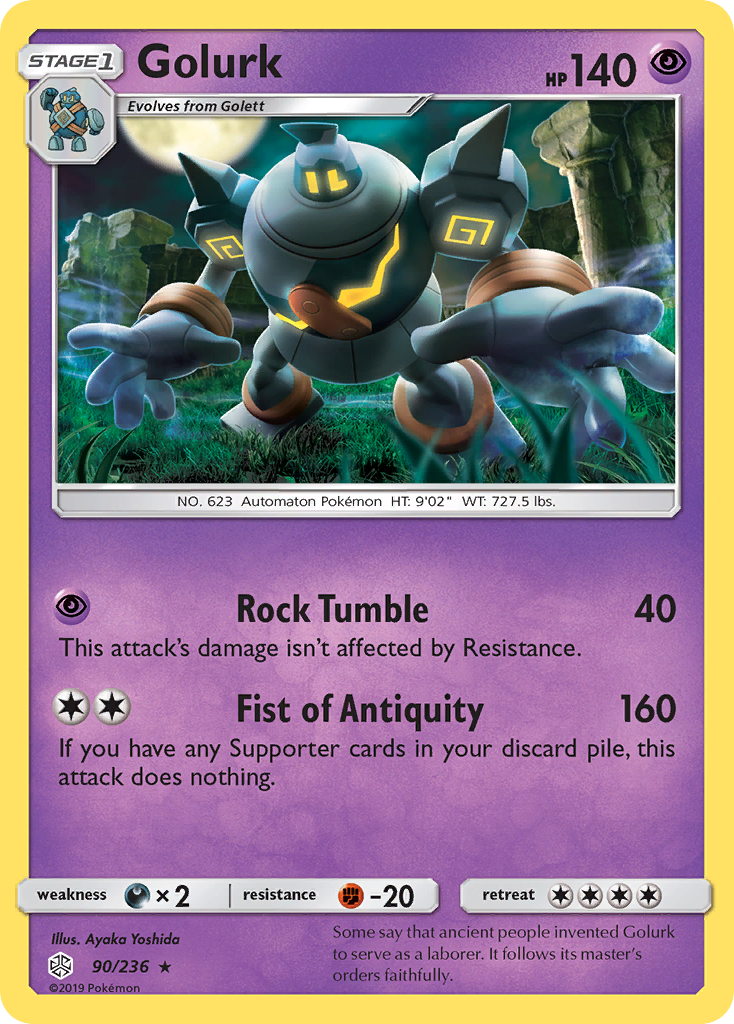 Golurk (90/236) [Sun & Moon: Cosmic Eclipse] | Amazing Games TCG