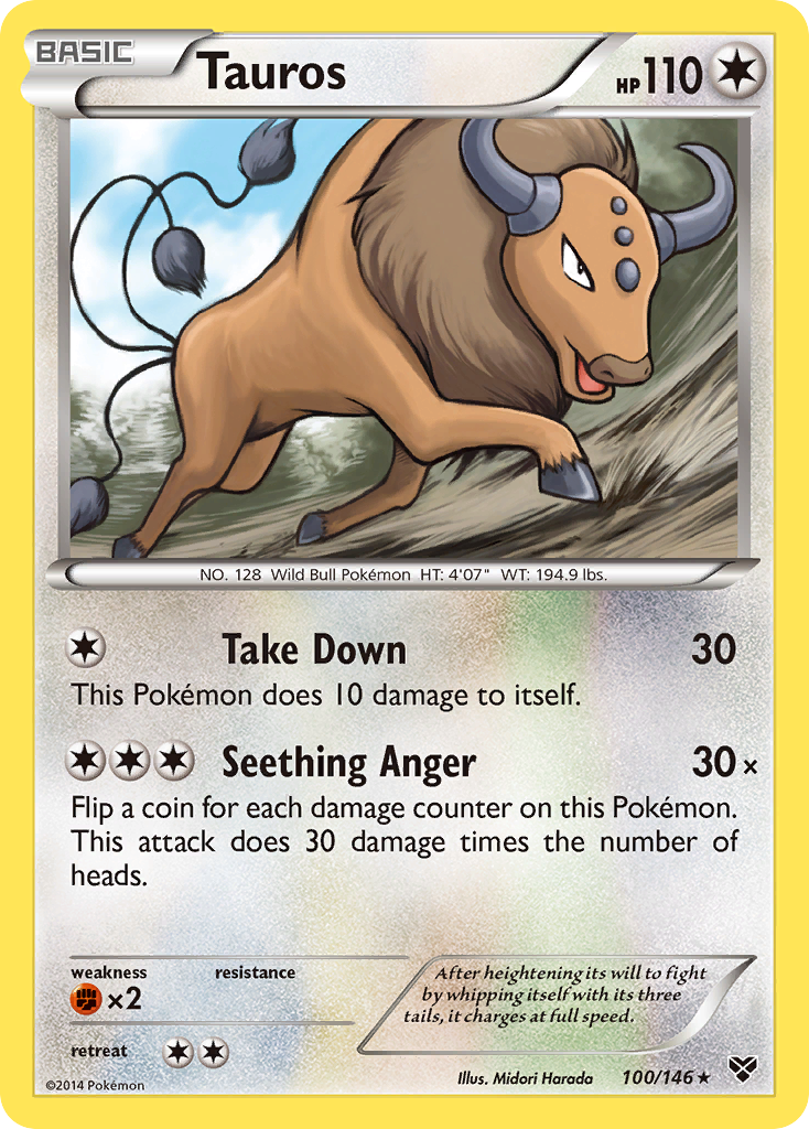 Tauros (100/146) [XY: Base Set] | Amazing Games TCG