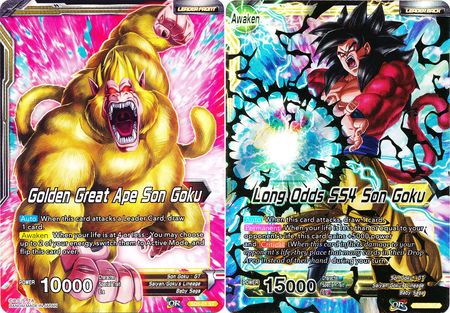 Golden Great Ape Son Goku // Long Odds SS4 Son Goku (Starter Deck - The Crimson Saiyan) (SD5-01) [Colossal Warfare] | Amazing Games TCG