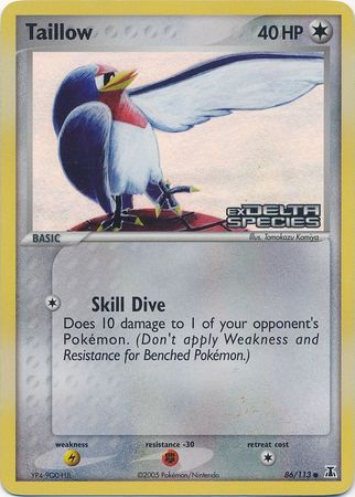 Taillow (86/113) (Stamped) [EX: Delta Species] | Amazing Games TCG