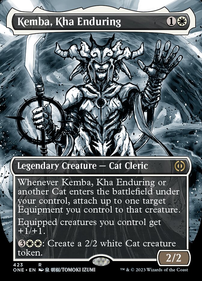 Kemba, Kha Enduring (Borderless Manga Step-and-Compleat Foil) [Phyrexia: All Will Be One] | Amazing Games TCG