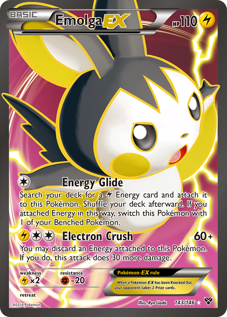 Emolga EX (143/146) [XY: Base Set] | Amazing Games TCG