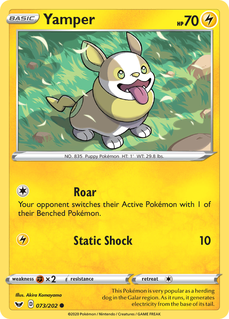 Yamper (073/202) [Sword & Shield: Base Set] | Amazing Games TCG