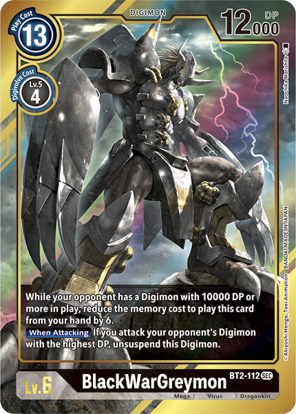 BlackWarGreymon [BT2-112] (Alternate Art) [Release Special Booster Ver.1.5] | Amazing Games TCG