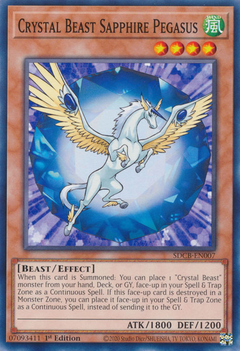 Crystal Beast Sapphire Pegasus [SDCB-EN007] Common | Amazing Games TCG