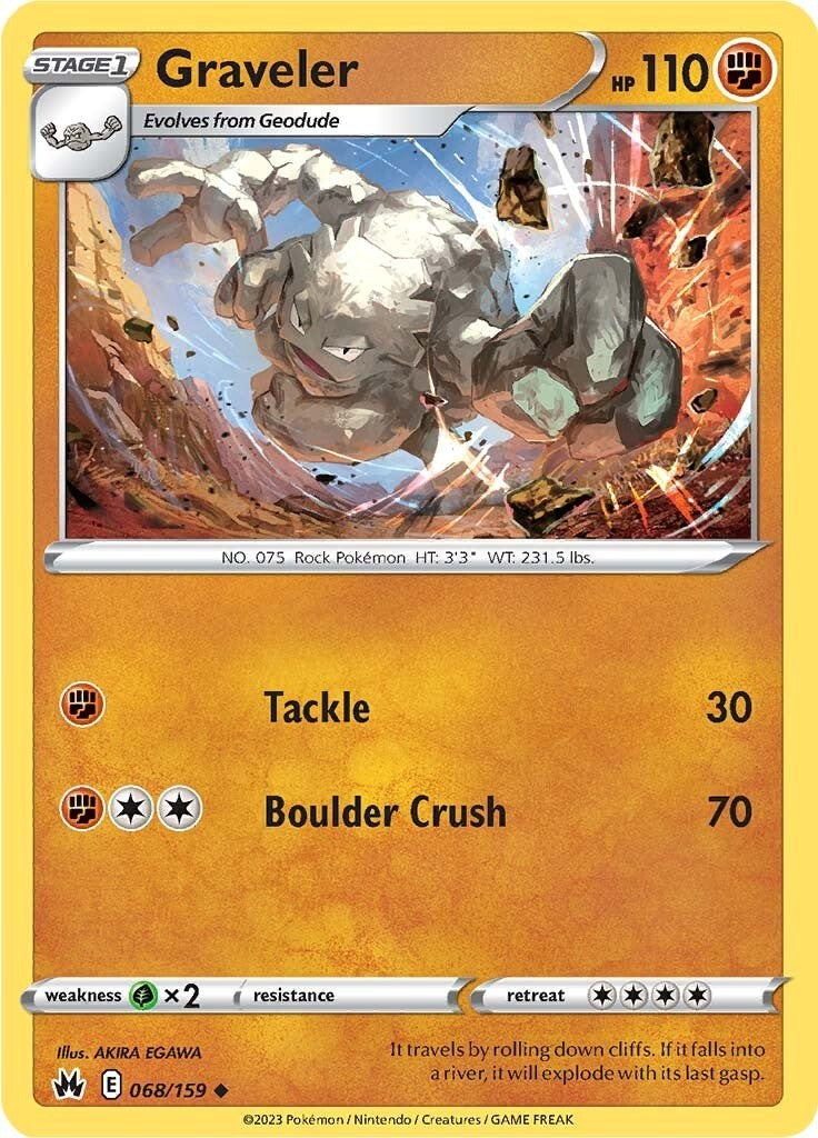 Graveler (068/159) [Sword & Shield: Crown Zenith] | Amazing Games TCG