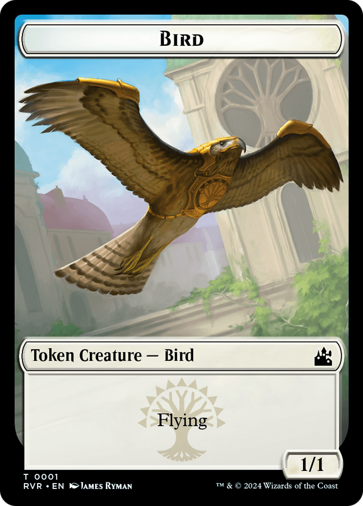 Bird // Soldier Double-Sided Token [Ravnica Remastered Tokens] | Amazing Games TCG