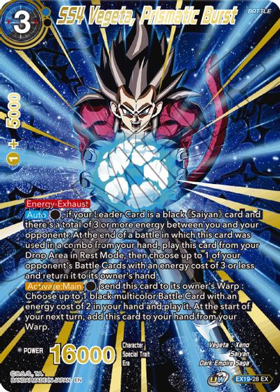 SS4 Vegeta, Prismatic Burst (EX19-28) [Special Anniversary Set 2021] | Amazing Games TCG