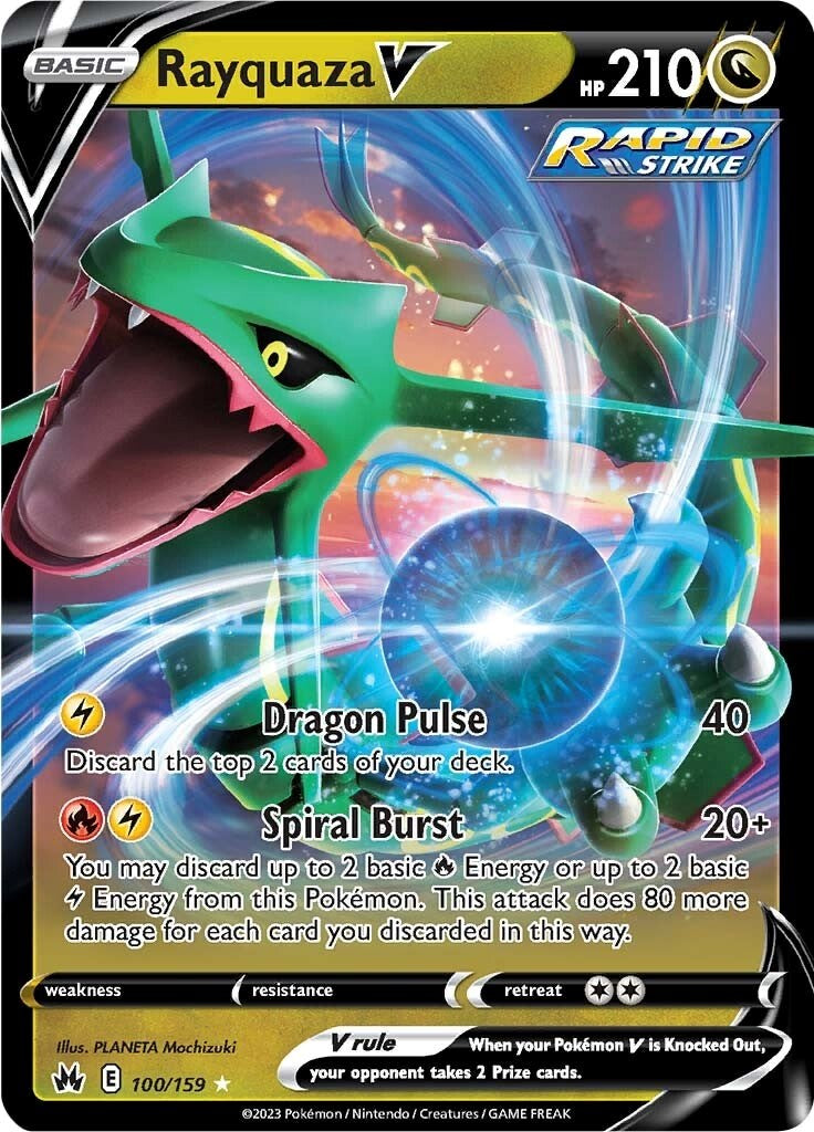 Rayquaza V (100/159) [Sword & Shield: Crown Zenith] | Amazing Games TCG