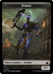 Spirit (0018) // Zombie Double-Sided Token [Ravnica Remastered Tokens] | Amazing Games TCG