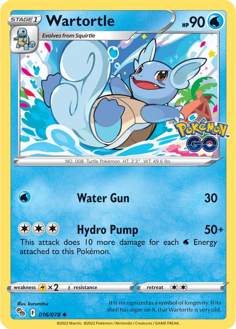 Wartortle (016/078) [Pokémon GO] | Amazing Games TCG