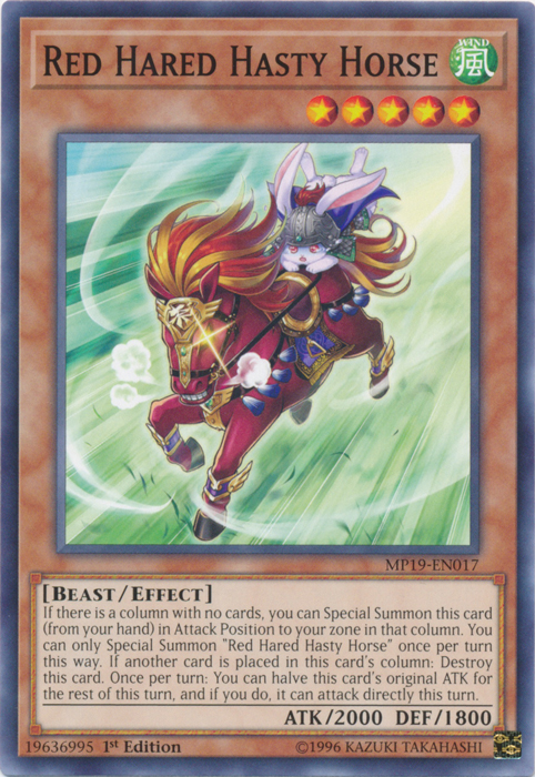 Red Hared Hasty Horse [MP19-EN017] Common | Amazing Games TCG