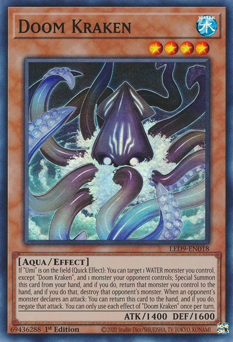 Doom Kraken [LED9-EN018] Super Rare | Amazing Games TCG