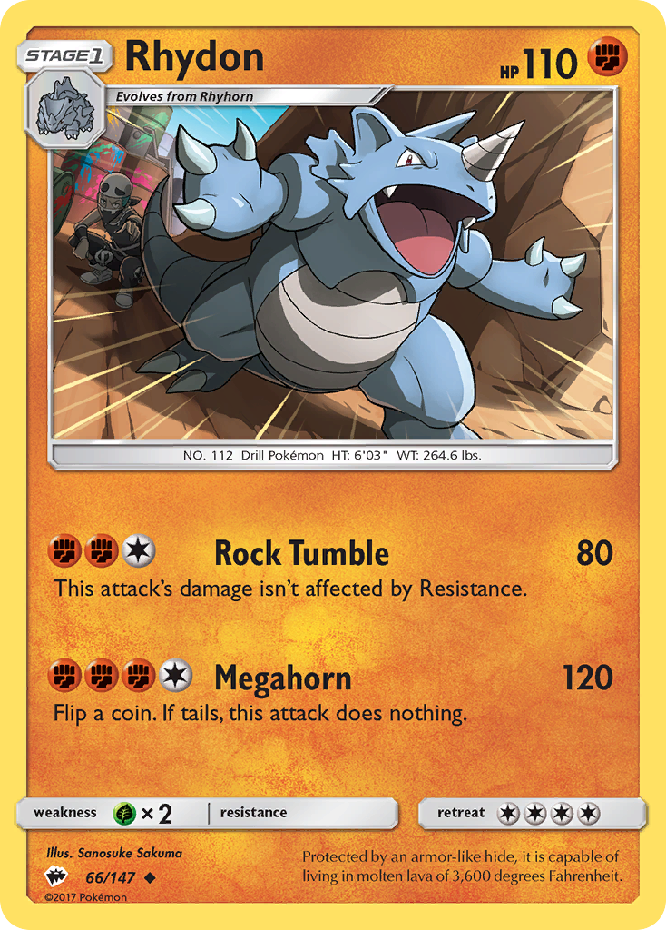 Rhydon (66/147) [Sun & Moon: Burning Shadows] | Amazing Games TCG