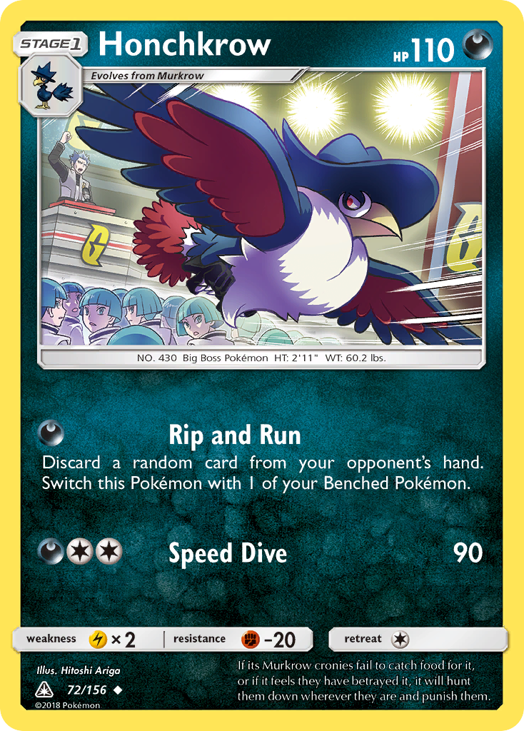 Honchkrow (72/156) [Sun & Moon: Ultra Prism] | Amazing Games TCG