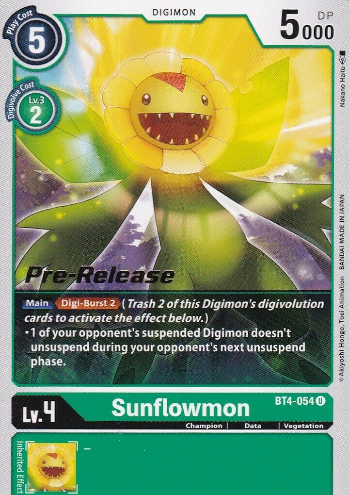 Sunflowmon [BT4-054] [Great Legend Pre-Release Promos] | Amazing Games TCG