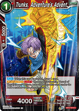 Trunks, Adventure's Advent (BT17-014) [Ultimate Squad] | Amazing Games TCG