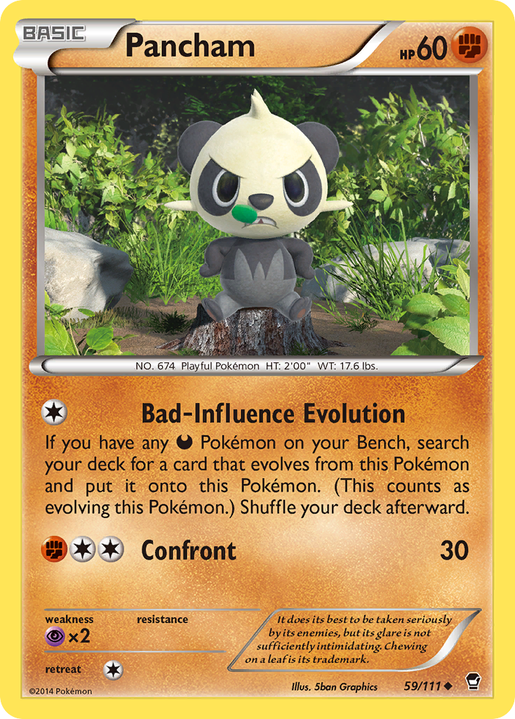 Pancham (59/111) [XY: Furious Fists] | Amazing Games TCG