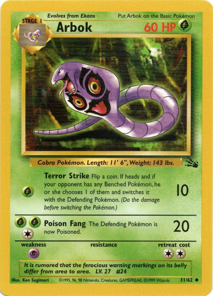 Arbok (31/62) [Fossil Unlimited] | Amazing Games TCG