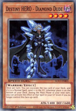 Destiny HERO - Diamond Dude [SGX1-ENB03] Common | Amazing Games TCG