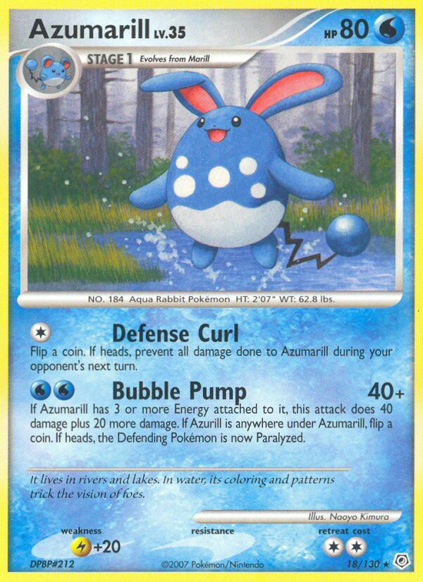 Azumarill (18/130) [Diamond & Pearl: Base Set] | Amazing Games TCG