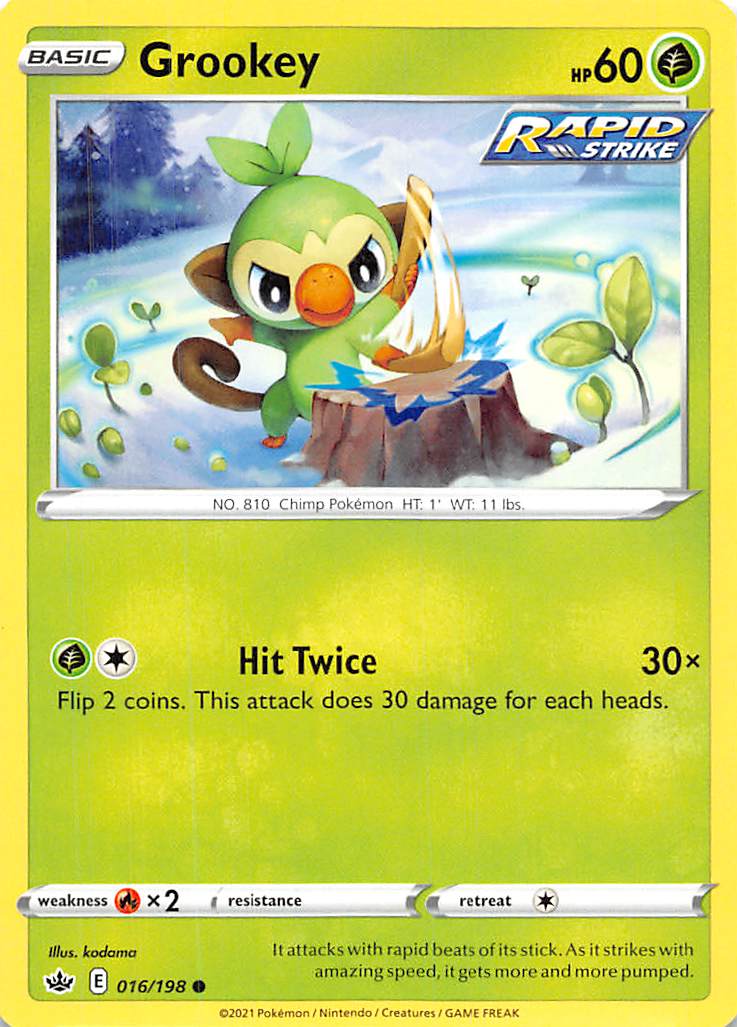 Grookey (016/198) [Sword & Shield: Chilling Reign] | Amazing Games TCG