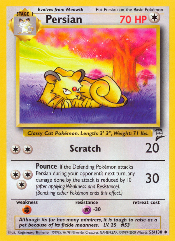 Persian (56/130) [Base Set 2] | Amazing Games TCG