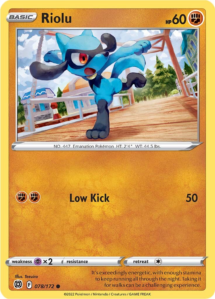 Riolu (078/172) [Sword & Shield: Brilliant Stars] | Amazing Games TCG