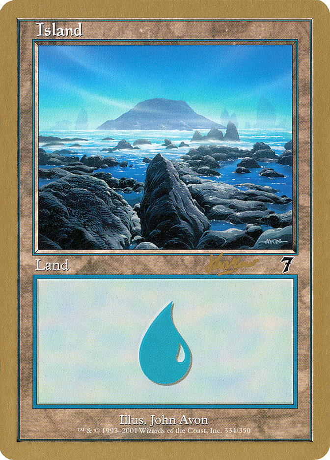 Island (shh334) (Sim Han How) [World Championship Decks 2002] | Amazing Games TCG