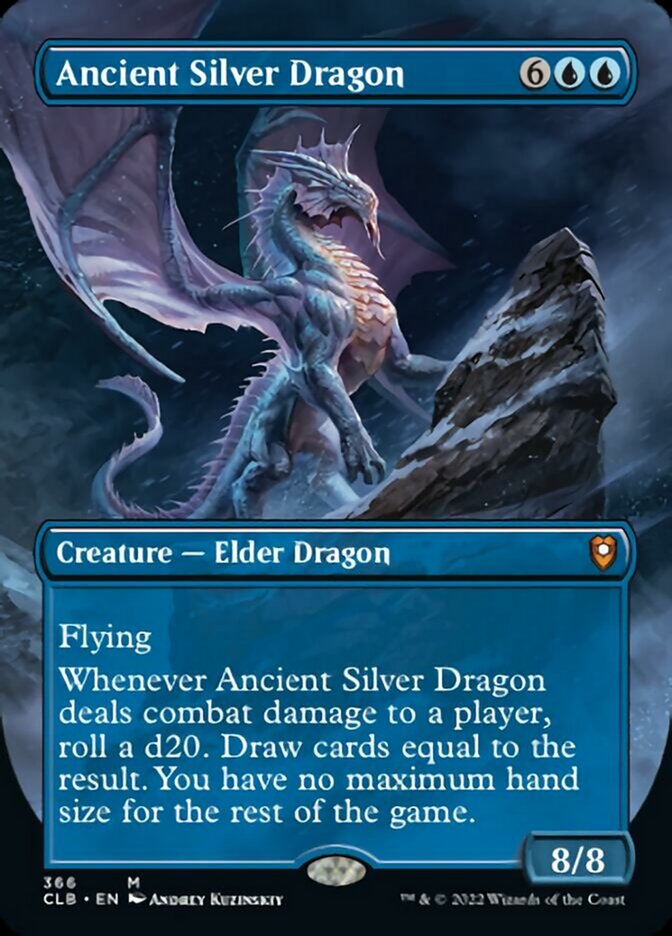 Ancient Silver Dragon (Borderless Alternate Art) [Commander Legends: Battle for Baldur's Gate] | Amazing Games TCG