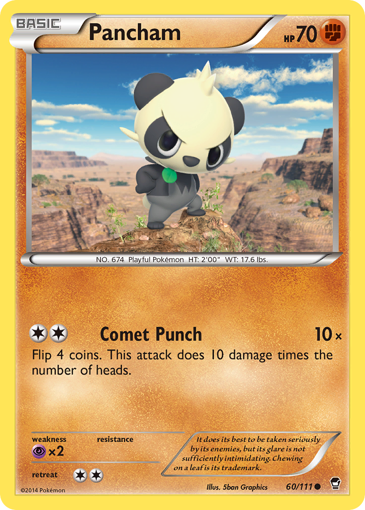 Pancham (60/111) [XY: Furious Fists] | Amazing Games TCG