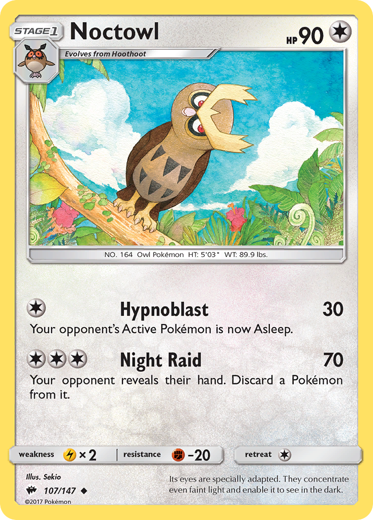 Noctowl (107/147) [Sun & Moon: Burning Shadows] | Amazing Games TCG