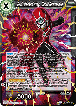 Dark Masked King, Spirit Resonance (Starter Deck - Darkness Reborn) (SD16-02) [Cross Spirits] | Amazing Games TCG