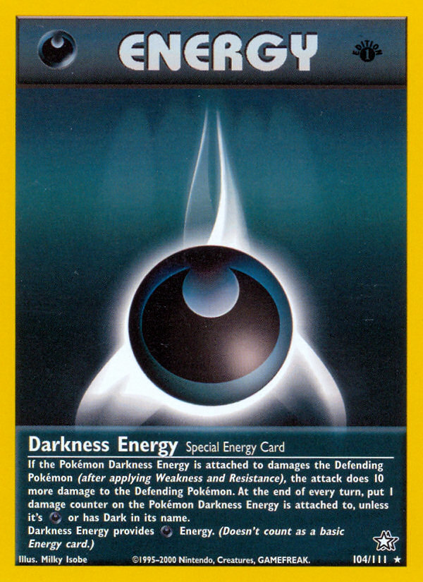 Darkness Energy (104/111) [Neo Genesis 1st Edition] | Amazing Games TCG