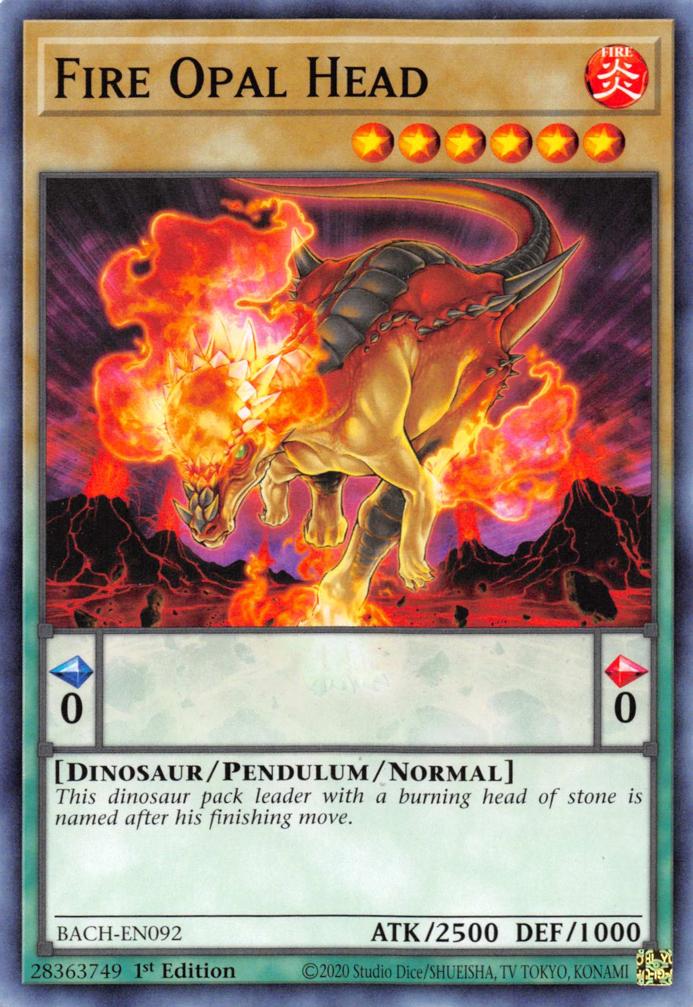 Fire Opal Head [BACH-EN092] Common | Amazing Games TCG