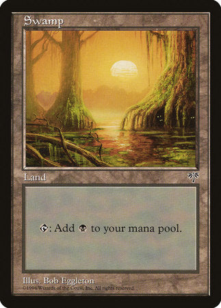 Swamp (Mossy Roots) [Mirage] | Amazing Games TCG