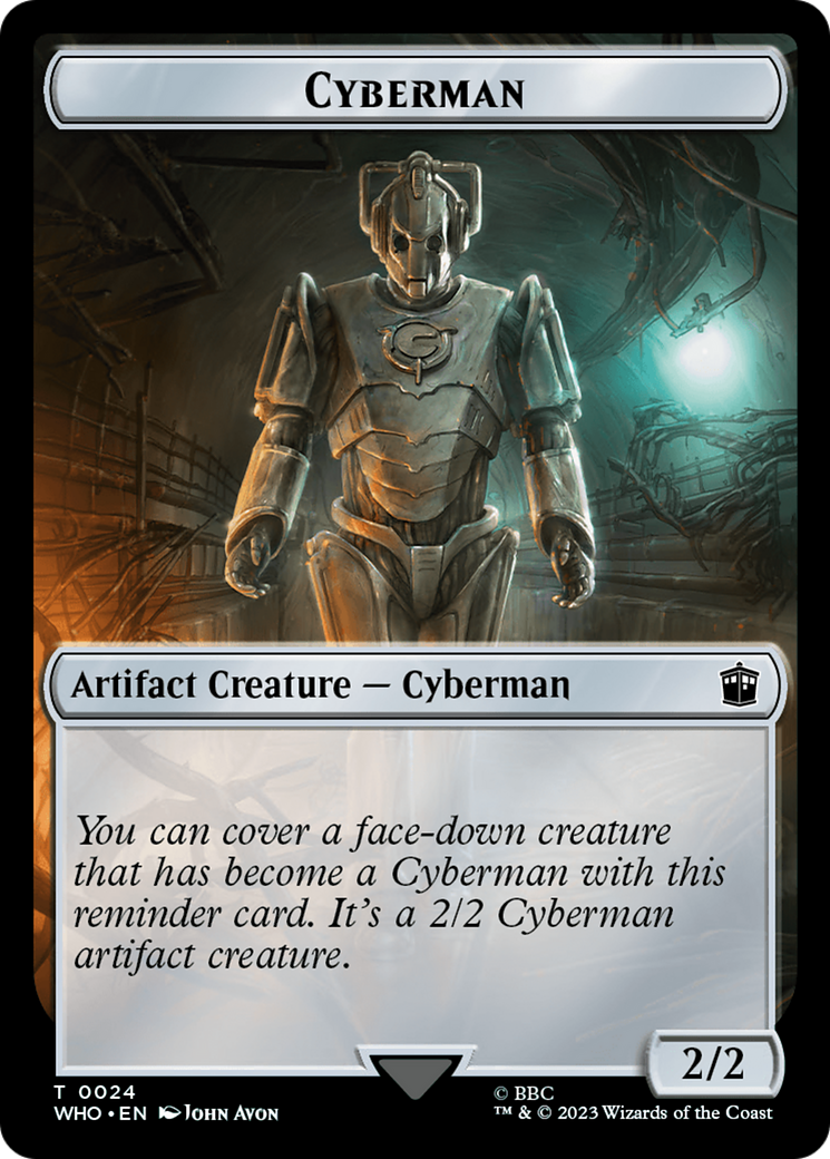 Mark of the Rani // Cyberman Double-Sided Token [Doctor Who Tokens] | Amazing Games TCG